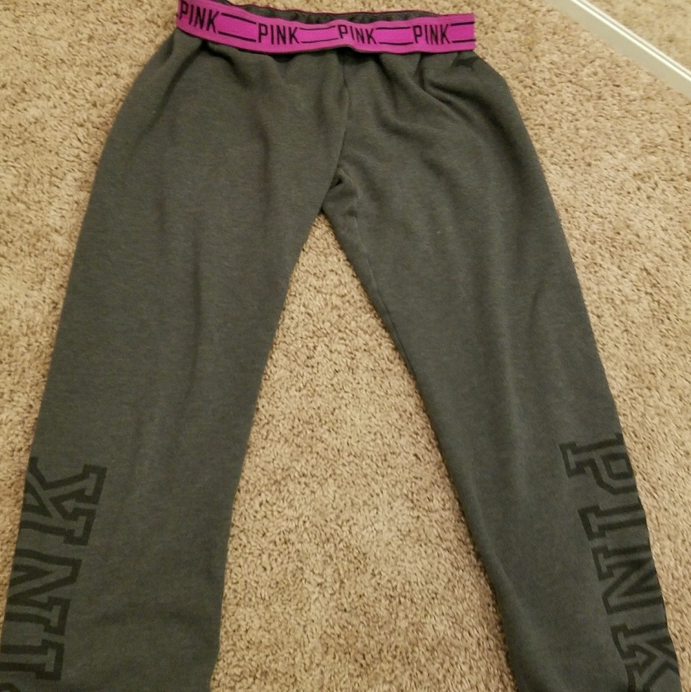 Pink foldover sweatpants XS so cute!